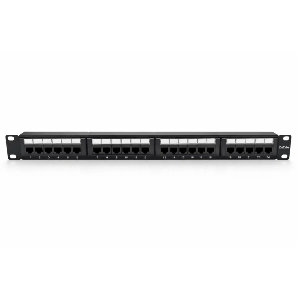 24 Port Cat6 Dolu Patch Panel 1U 19''