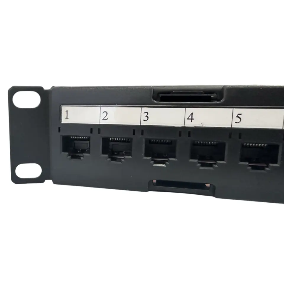 24 Port Cat6A Dolu Patch Panel 1U 19''-Açılı