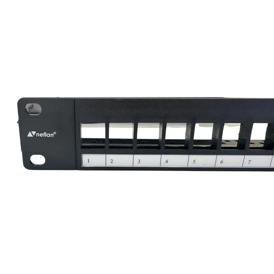24 Port Cat6 Boş Patch Panel 1U 19''-Modüler