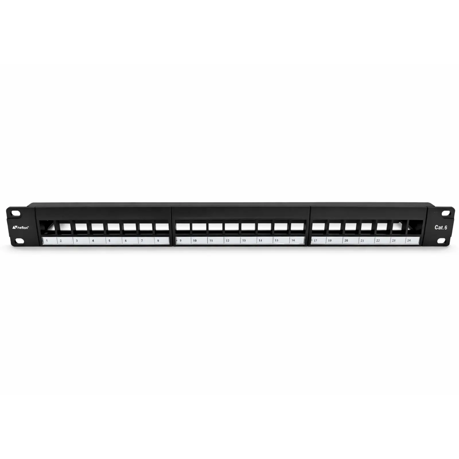 24 Port Cat6 Boş Patch Panel 1U 19''-Modüler