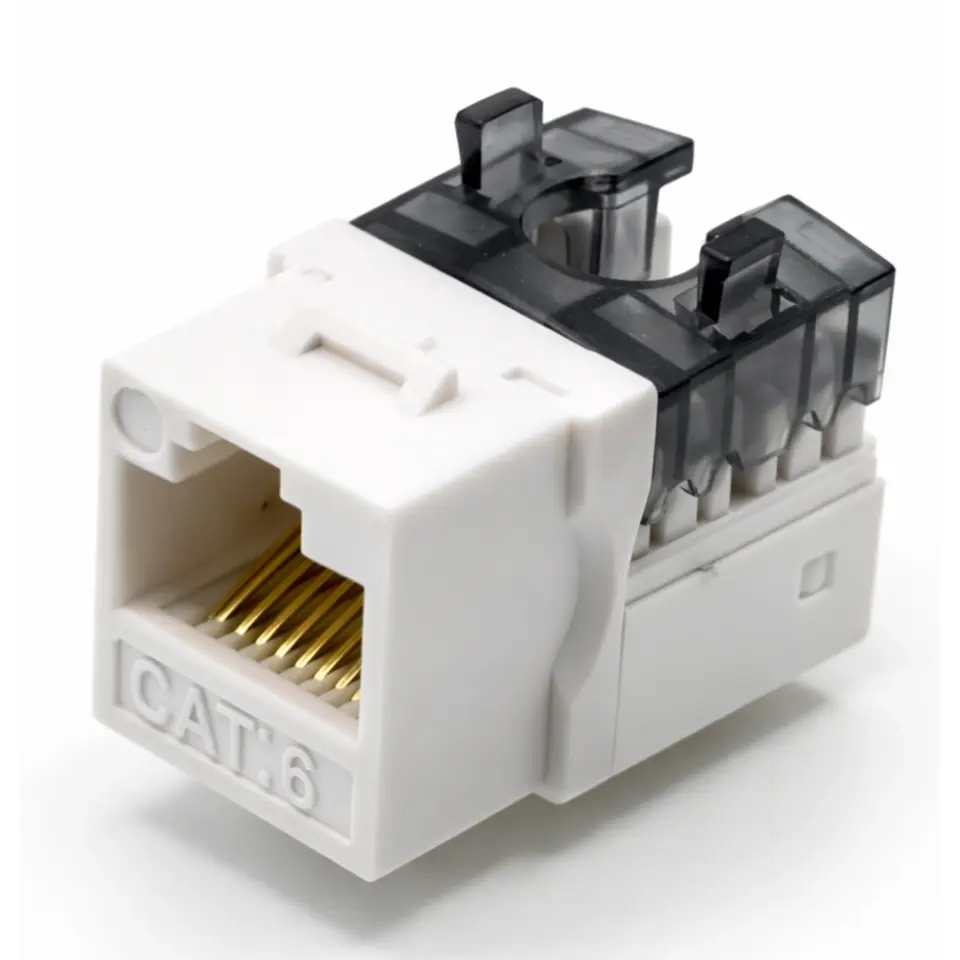 Cat6 RJ45 Keystone Jack 90 Derece Zırhsız-10 Adet