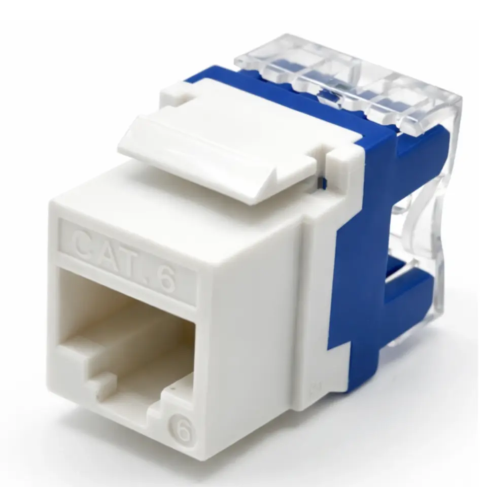 Cat6 RJ45 Keystone Jack 180 Derece Zırhsız (Tip 1)-10 Adet