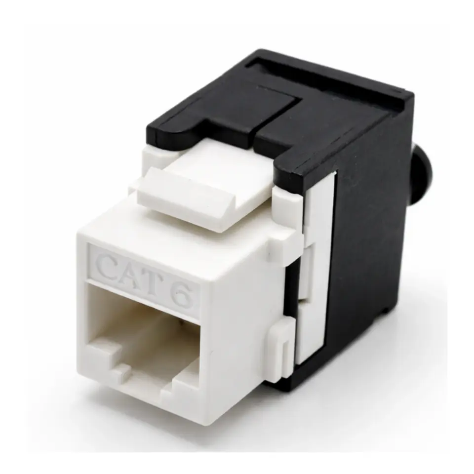 Cat6 RJ45 Keystone Jack 180 Derece Zırhsız Kelebek Tipi Aletsiz Sonlandırılabilir-10 Adet