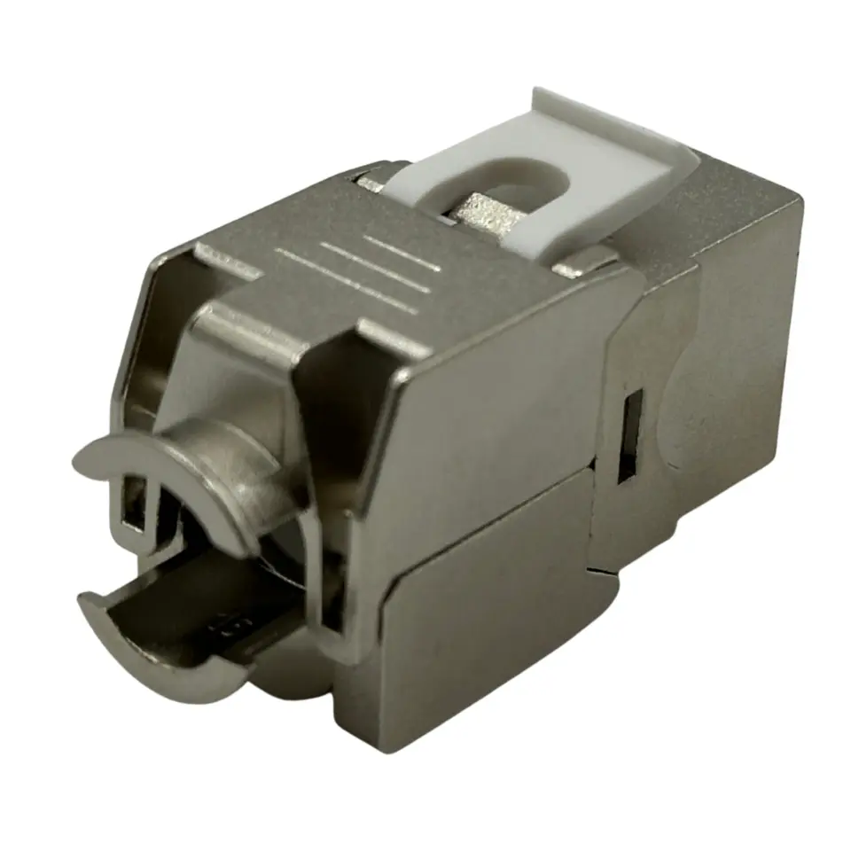 Cat7 RJ45 Keystone Jack 180 Derece S/FTP Zırhlı Aletsiz Sonlandıralabilir-10 Adet