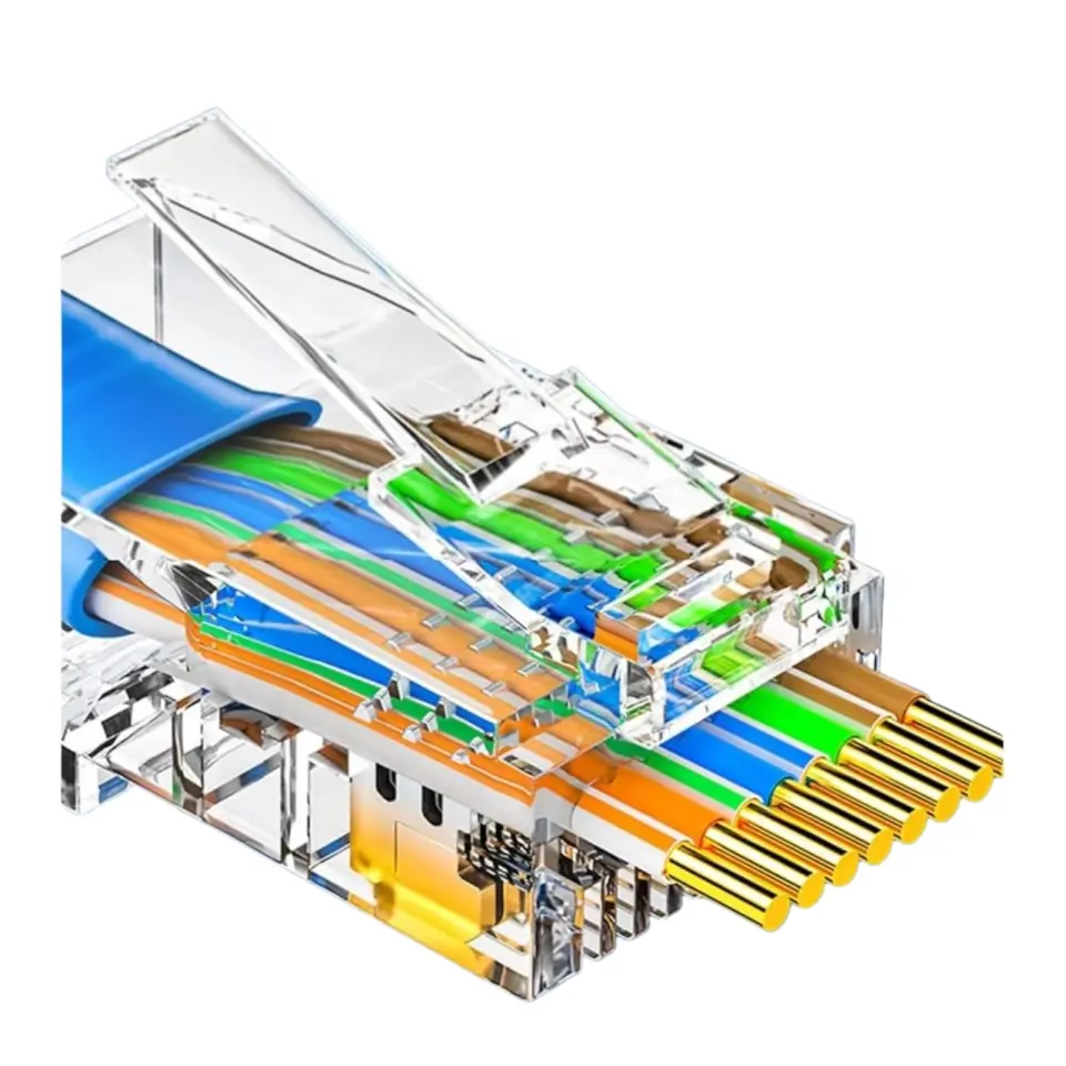 Cat6 Yeni Nesil  RJ45 EZ Konnektör Jack Zırhsız-100adet