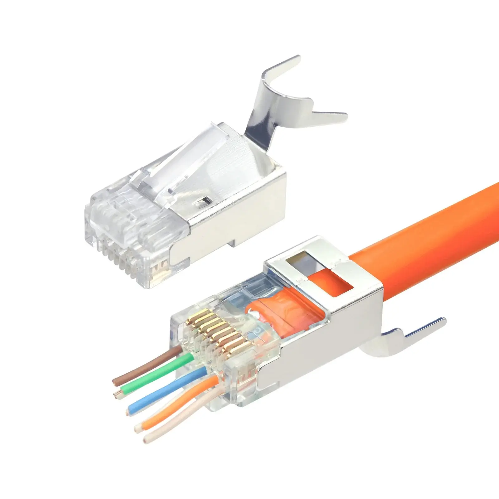 Cat7 Yeni Nesil RJ45 EZ Konnektör Jack S/FTP Zırhlı-10adet