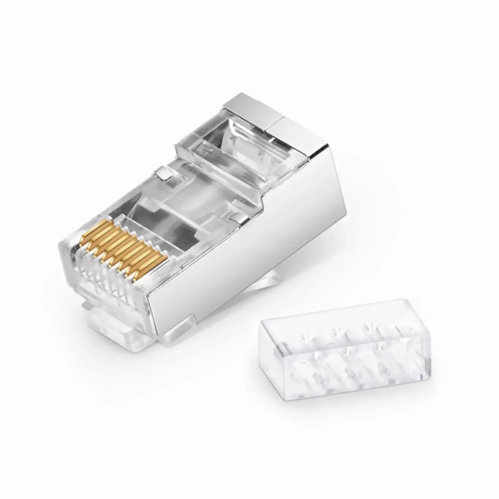 Cat6A Organizerli RJ45 Konnektör Jack S/FTP Zırhlı-10adet