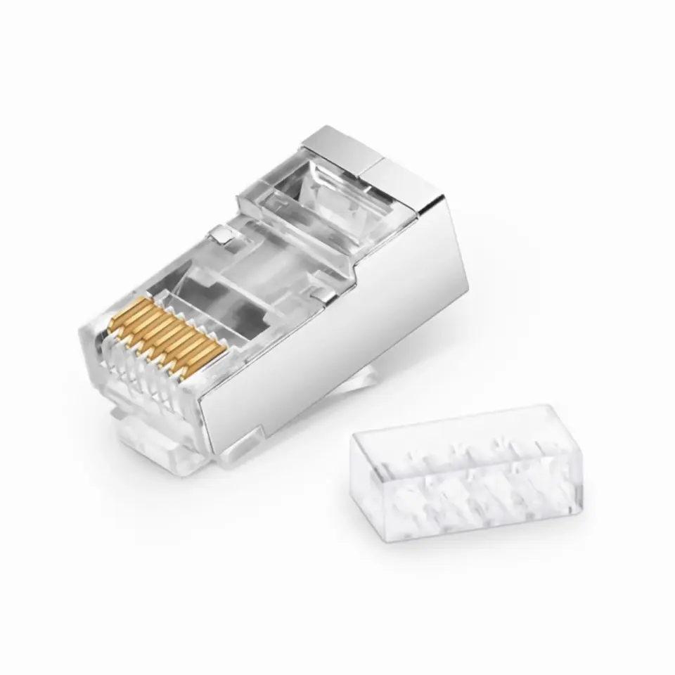 Cat6A Organizerli RJ45 Konnektör Jack S/FTP Zırhlı-10adet
