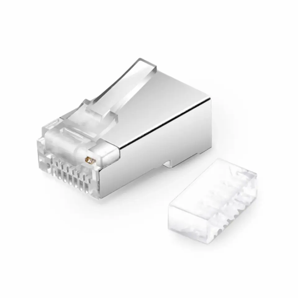 Cat6A Organizerli RJ45 Konnektör Jack S/FTP Zırhlı-10adet