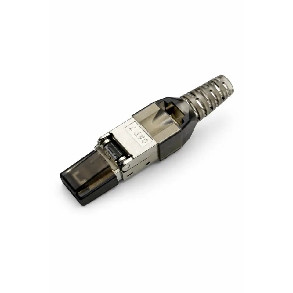Cat7 Endüstriyel Konnektör Jack S/FTP Zırhlı Aletsiz Sonlandıralabilir