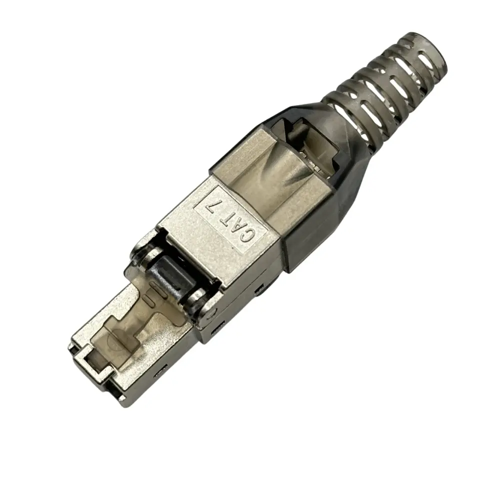 Cat7 Endüstriyel Konnektör Jack S/FTP Zırhlı Aletsiz Sonlandıralabilir