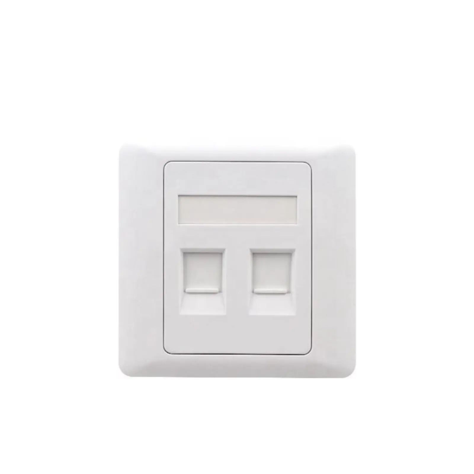 2 Port Face Plate RJ45 Cat6 45X45 Fransız Tip