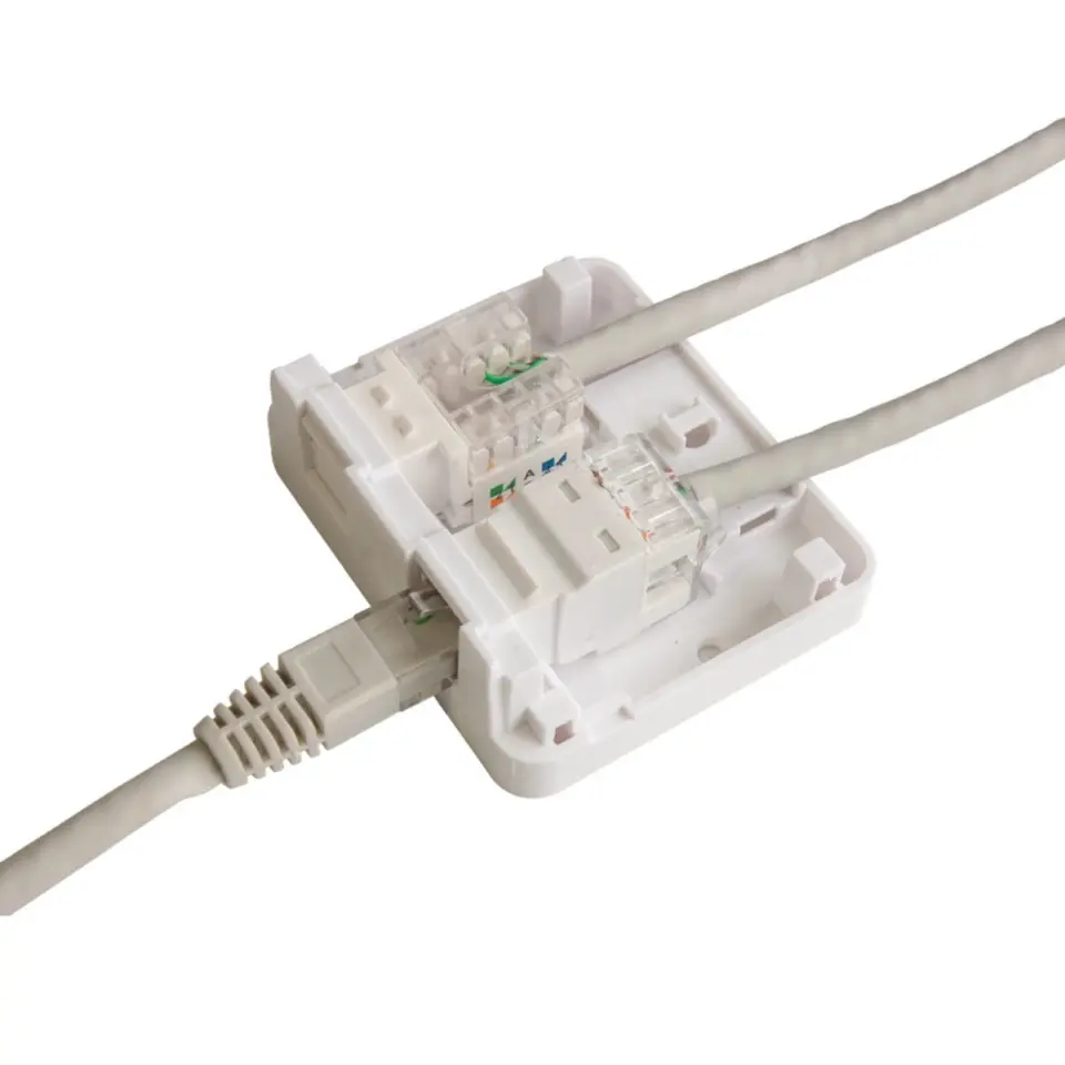 2 Port Sıva Üstü Data Prizi Keystone Jack Sonlandırma Kutusu-Boş