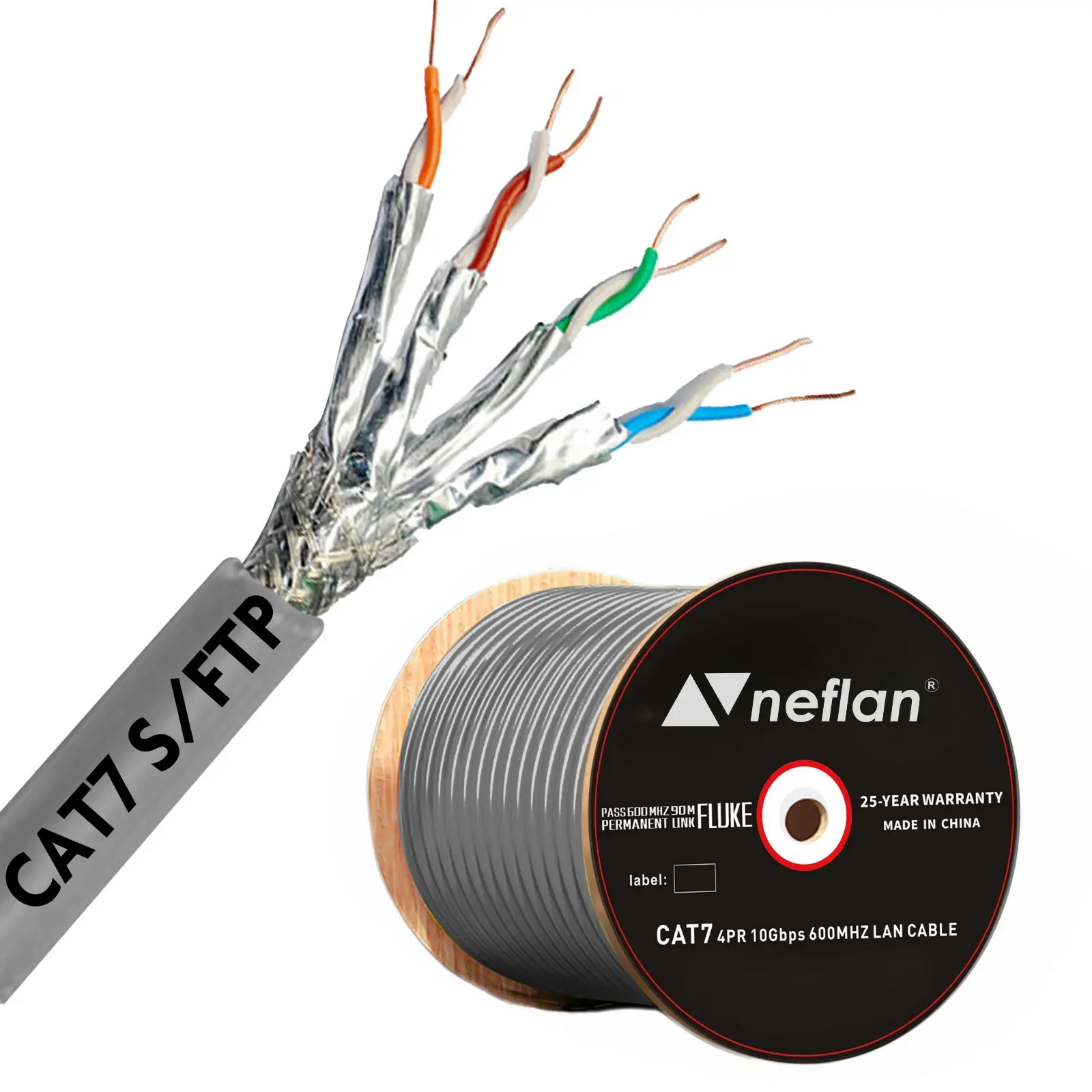 Cat7 S/FTP Lszh 23 Awg Data Kablosu-500metre