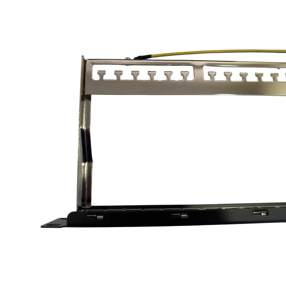 24 Port Cat6A/Cat7 FTP Boş Patch Panel 1U 19'' Zırhlı-Modüler