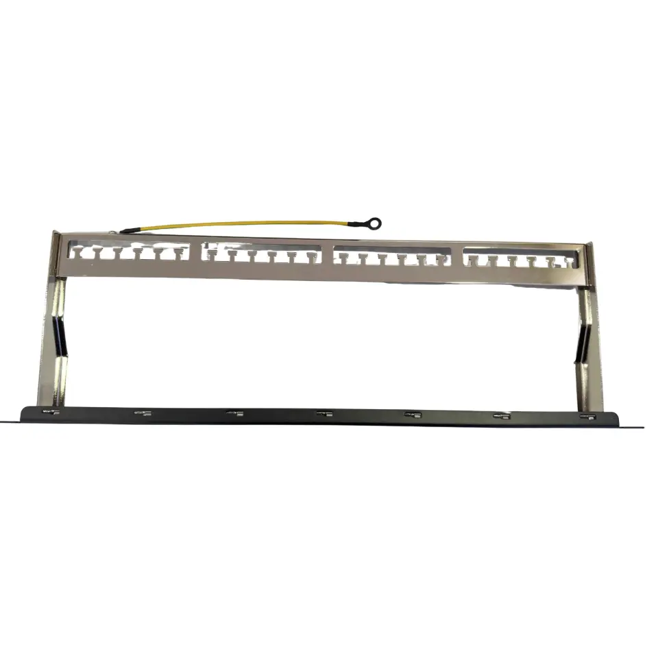 24 Port Cat6A/Cat7 FTP Boş Patch Panel 1U 19''Zırhlı-Modüler