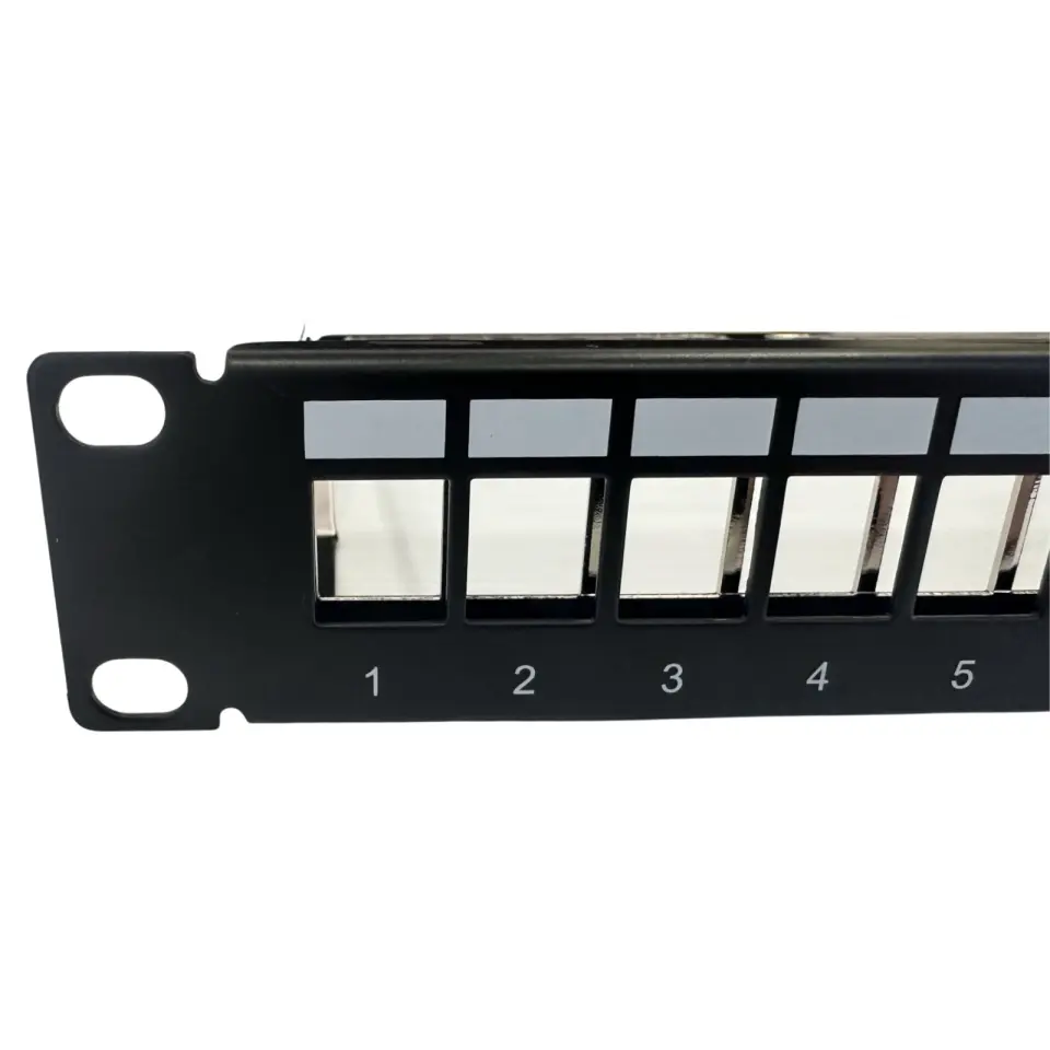 24 Port Cat6A/Cat7 FTP Boş Patch Panel 1U 19''Zırhlı-Modüler