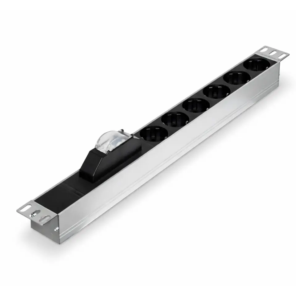 Rack Kabinet Tipi Grup Priz 6'lı Schuko PDU,1U 19'' Aluminyum