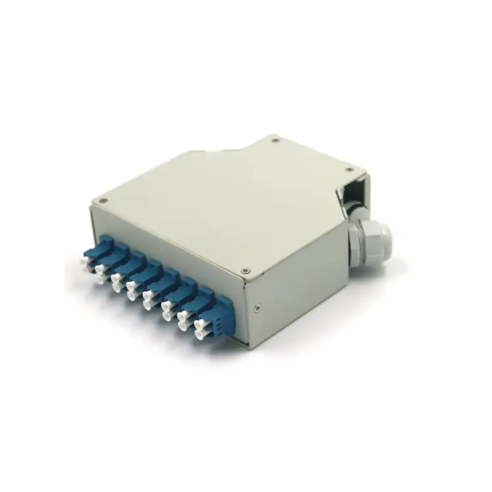 DIN Ray Fiber Optik Sonlandırma Kutusu 8 Port LC-DX