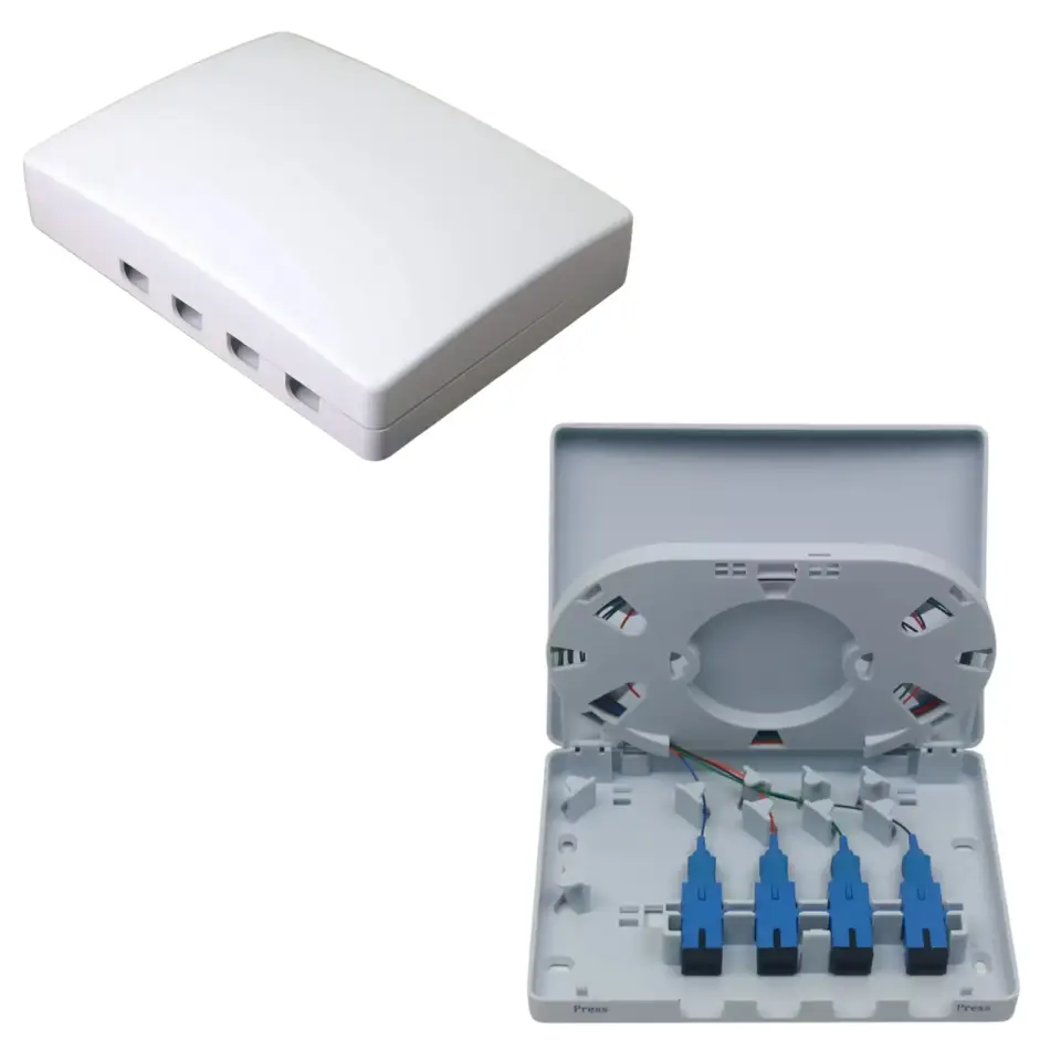 FTTH Fiber Optik Sonlandırma Kutusu 4 Port SC Simplex