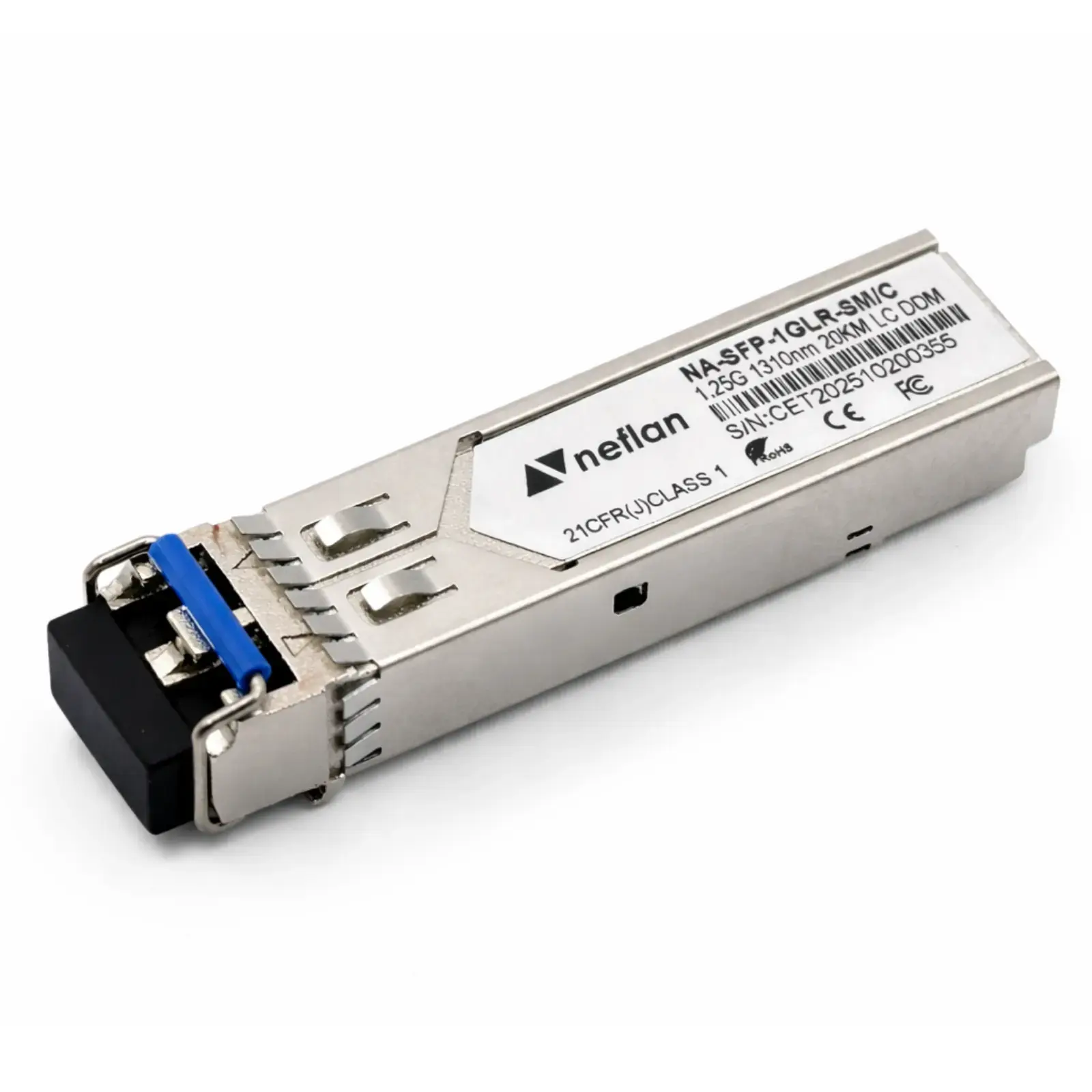 Neflan Gigabit SFP Modül 1.25G 1310nm 20km LC SMF DDM-Endüstriyel