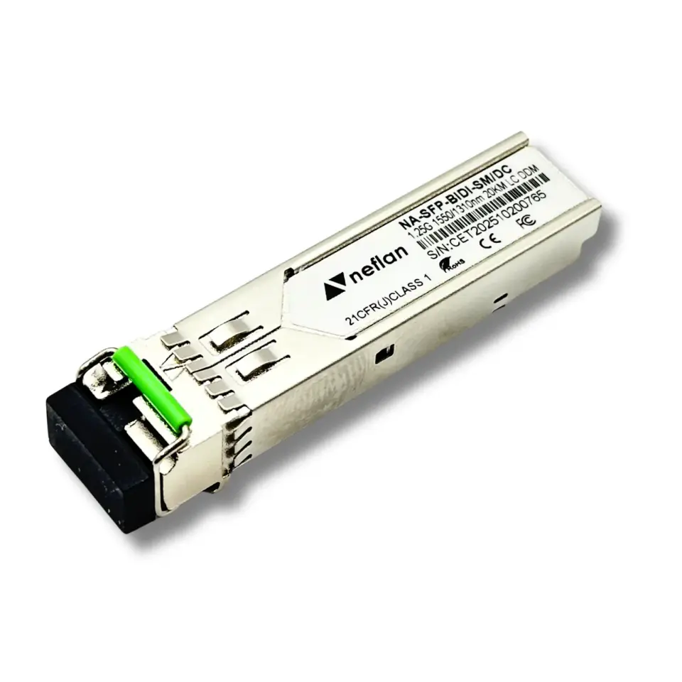 Neflan Gigabit Bidirectional SFP Modül 1.25G 1550nm TX / 1310nm RX  LC SM-80km