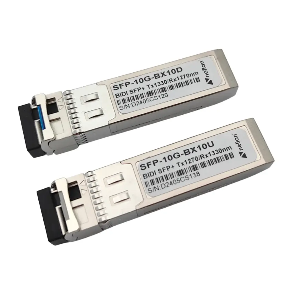 Neflan 10 Gigabit Bidirectional(BIDI) SFP+ Modül 10G-Base 1330nm TX / 1270nm  RX LC SMF DDM-40km
