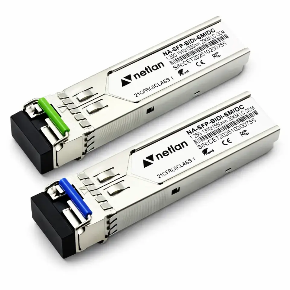 Neflan Gigabit Bidirectional SFP Modül 1.25G 1310nm TX / 1550nm RX  LC SM-20km(Çift)