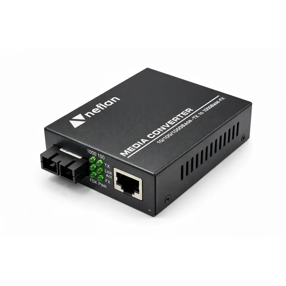 Fiber Optik-Ethernet Dönüştürücü Multimode SC DX Gigabit to Gigabit Ethernet 850nm-550m