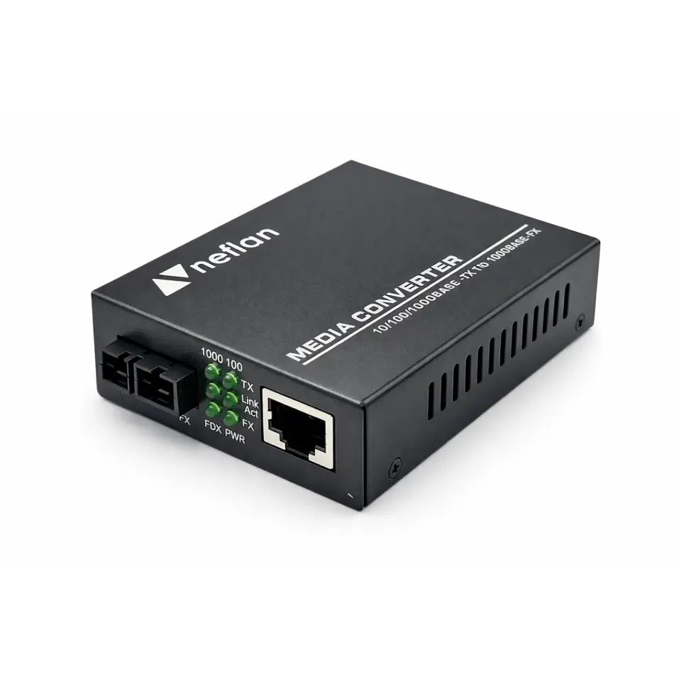 Fiber Optik-Ethernet Dönüştürücü Singlemode SC DX Gigabit to Gigabit Ethernet 1310nm-20km