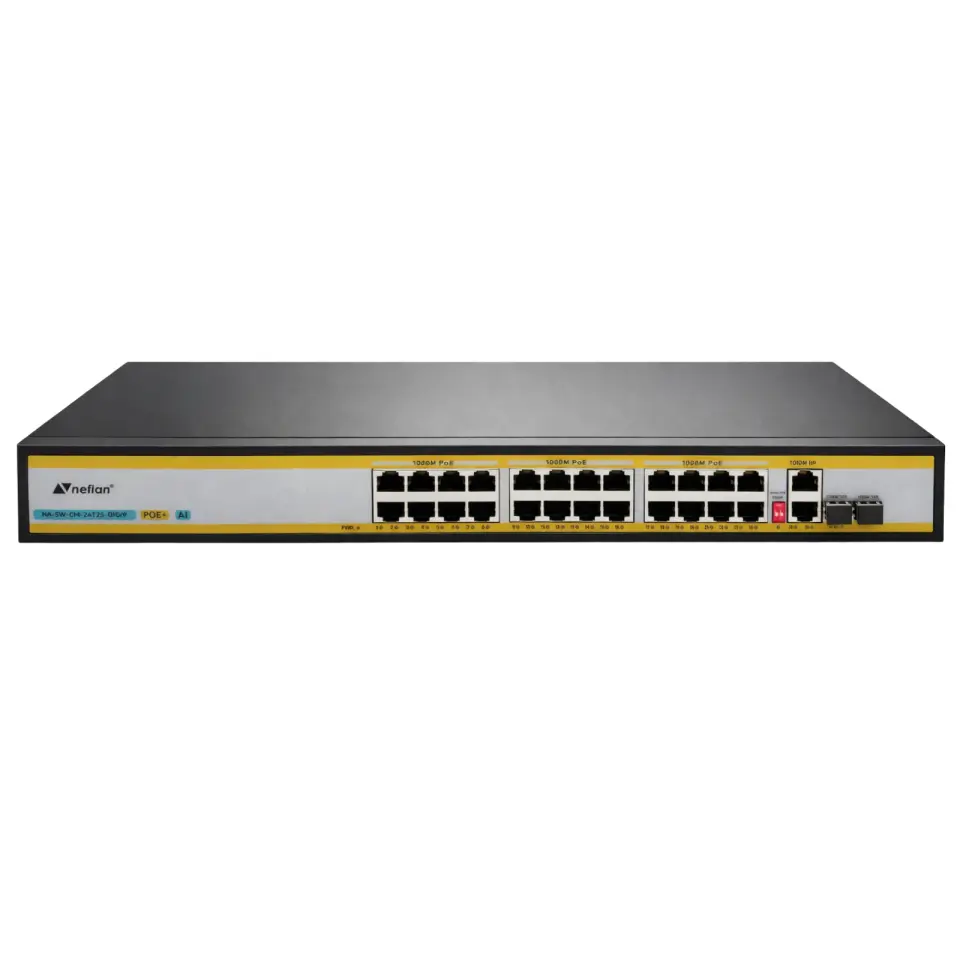 POE+ Switch 24Port Gigabit Ethernet 2Port Gigabit SFP 2Port Gigabit Uplink,250mt,Watchdog,370W