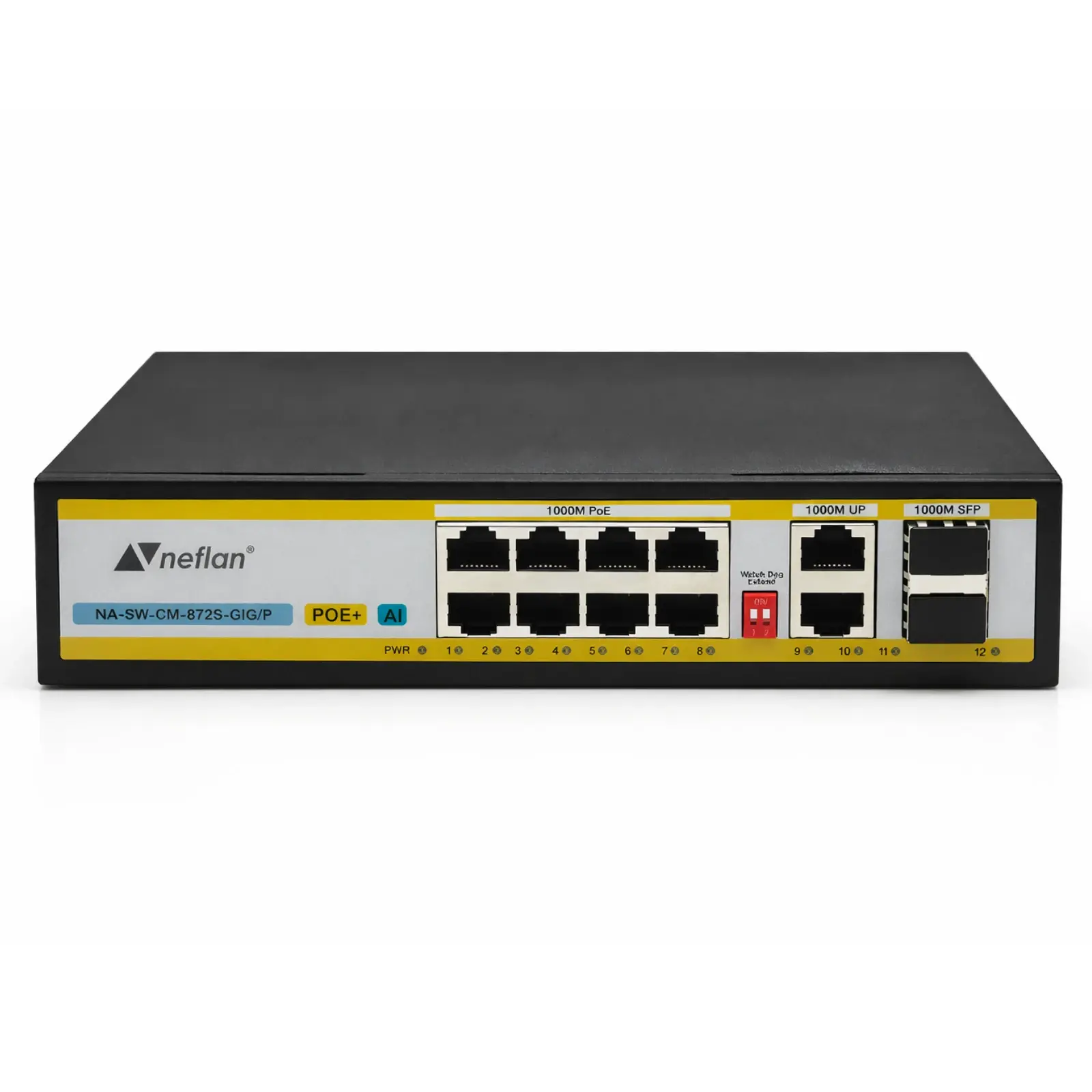 POE+ Switch 8Port Gigabit Ethernet 2Port Gigabit SFP 2Port Gigabit Uplink,250mt,Watchdog,150W